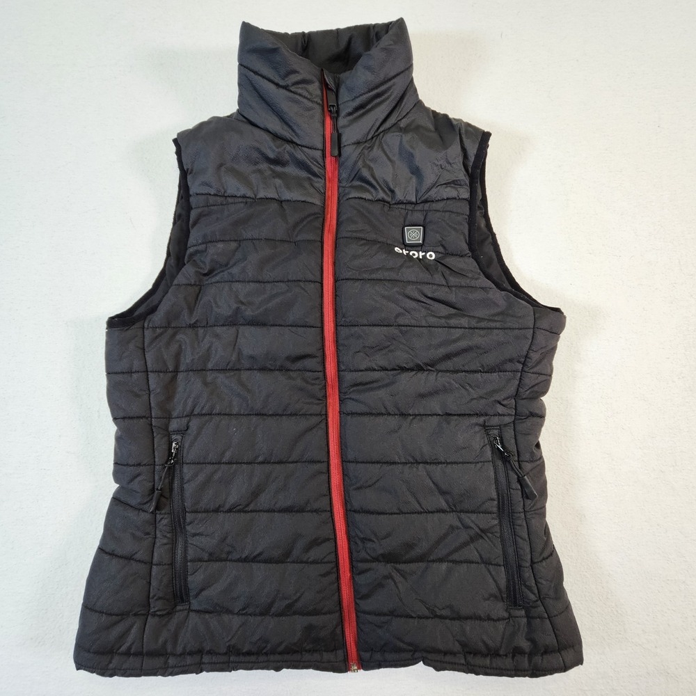 Ororo Heated Puffer Vest Womens M Black Full Zip Luxury Ski Outdoor NO Battery